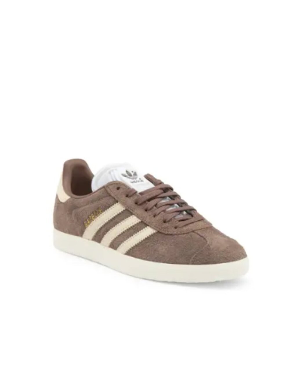 adidas Suede Low-Top Sneakers in Brown and Cream